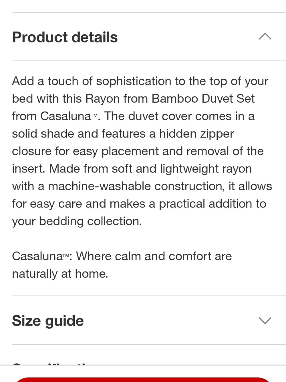 Casaluna Full Queen Luxury Rayon Bamboo Duvet Set Natural Cooling